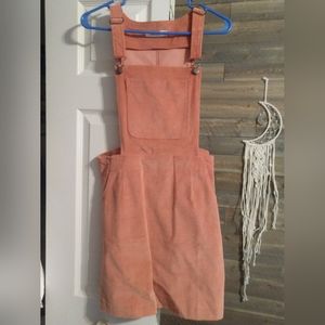 Pink overall dress